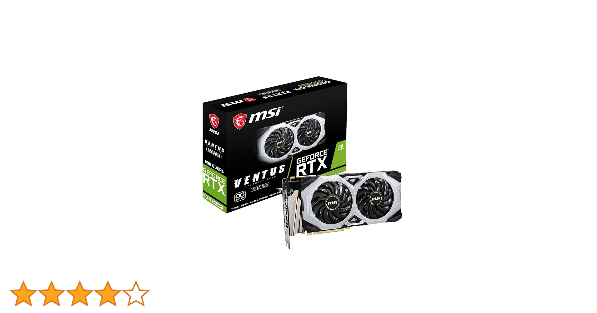 ぐ*ち様 msi geforce RTX2070super ventus oc MSI NVIDIA GEFORCE RTX 2070 SUPER VENTUS GP OC Graphics Card 8 GB